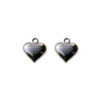 Zinc Alloy Heart Pendants plated DIY nickel lead & cadmium free Sold By PC