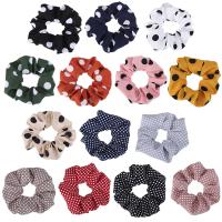 Hair Scrunchies Cloth handmade Girl & Korean style & for woman Sold By Bag