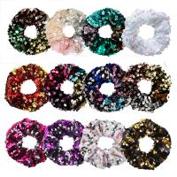 Hair Scrunchies Cloth handmade Girl & Korean style & for woman Sold By Bag