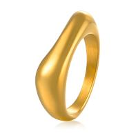 Anillo de dedo de acero inoxidable, acero inoxidable 304, Joyería & diverso tamaño para la opción & diferentes estilos para la opción & para mujer, dorado, 6mm,6.5mm, Vendido por UD