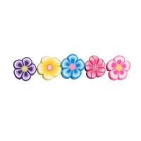 Polymer lerperler, Polymer Clay, Blomme blomstre, penselføring, du kan DIY, flere farver til valg, 9.30mm, Solgt af PC