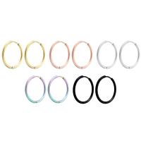 Stainless Steel Huggie Hoop Earring 304 Stainless Steel Vacuum Ion Plating fashion jewelry & Unisex Sold By Pair