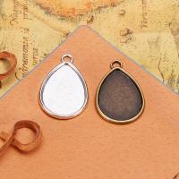 Zinc Alloy vedhæng Cabochon Setting, Teardrop, forgyldt, flere farver til valg, 18x25mm, Solgt af PC