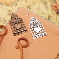 Zinc Alloy Pendler, Cage, forgyldt, flere farver til valg, 32x19mm, Solgt af PC