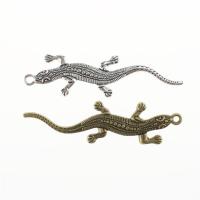 Zinklegering Animal Hangers, Zinc Alloy, Hagedis, plated, meer kleuren voor de keuze, 15x56mm, Verkocht door PC