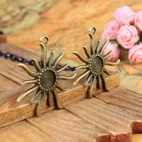 Zinc Alloy Pendant Cabochon Setting plated antique bronze color 12mm Sold By PC