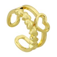 Messing Manschette Fingerring, goldfarben plattiert, Modeschmuck & für Frau, goldfarben, 11mm, Größe:7, 10PCs/Menge, verkauft von Menge