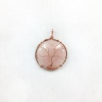 Pendants Grianchloch Nádúrtha, Cloch Nádúrtha, le Prás, Babhta Maol, plátáilte, ábhair éagsúla do rogha & unisex, dathanna níos mó le haghaidh rogha, nicil, luaidhe & caidmiam saor in aisce, 43mm, Díolta De réir PC