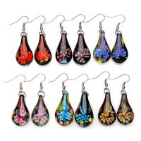 Lampwork Jewelry Earring Teardrop fashion jewelry & for woman uff0817-18uff09*uff0835-37uff09mm Sold By Pair