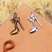 Zinc Alloy Pendler, Sko, forgyldt, du kan DIY, flere farver til valg, nikkel, bly & cadmium fri, 30x20mm, Solgt af PC