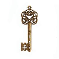 Zinc Alloy Key Pendants plated DIY nickel lead & cadmium free Sold By PC