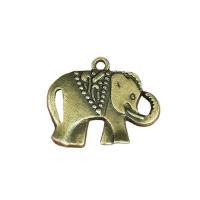 Zinc Alloy Animal Pendler, Elephant, forgyldt, du kan DIY, flere farver til valg, nikkel, bly & cadmium fri, 22x25mm, Solgt af PC