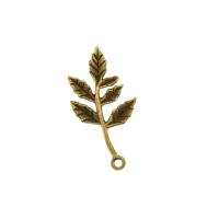 Zinc Alloy Leaf Vedhæng, forgyldt, du kan DIY, flere farver til valg, nikkel, bly & cadmium fri, 30x10mm, Solgt af PC