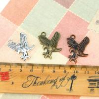 Zinc Alloy Animal Pendler, Eagle, forgyldt, du kan DIY, flere farver til valg, nikkel, bly & cadmium fri, 30x26mm, Solgt af PC