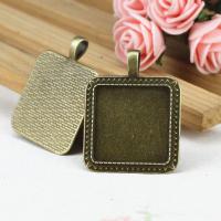 Zinc Alloy Pendant Cabochon Setting plated antique bronze color 25mm Sold By PC