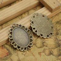 Zinc Alloy Pendant Cabochon Setting plated antique bronze color Sold By PC