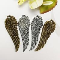 Wing Shaped Zinc Alloy Privjesci, Cink Alloy, pozlaćen, više boja za izbor, 51x17mm, Prodano By PC