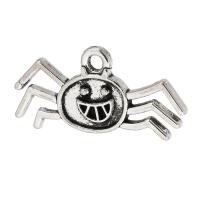 Zink Alloy Animal Hängen, Spindel, antik silver pläterad, Unisex, silver, nickel, bly och kadmium gratis, 21x10x1.50mm, Hål:Ca 2mm, Säljs av KG