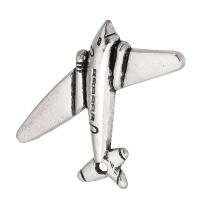 Zinc Alloy Pendler, Airplane, antik sølv farve forgyldt, Unisex, sølv, nikkel, bly & cadmium fri, 24x25x2.50mm, Hole:Ca. 1mm, Solgt af KG