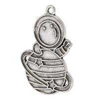 Sinc Alloy Pendants, dath airgid antique plátáilte, unisex, airgid, nicil, luaidhe & caidmiam saor in aisce, 22x32x1mm, Poll:Thart 2mm, Díolta De réir KG