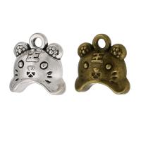 Zink Alloy Animal Hängen, plated, Unisex, fler färger för val, nickel, bly och kadmium gratis, 12x12x7.50mm, Hål:Ca 2mm, Ca 400PC/Bag, Säljs av Bag