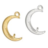 Zinc Alloy Moon Pendler, forgyldt, du kan DIY, flere farver til valg, nikkel, bly & cadmium fri, 15x22x3mm, Hole:Ca. 2mm, Ca. 500pc'er/Bag, Solgt af Bag