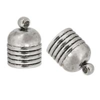 Zink Alloy End Cap, antik silver pläterad, DIY, silver, nickel, bly och kadmium gratis, 10x13x10mm, Hål:Ca 2mm, Säljs av KG