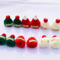 Pingentes de Natal de liga de zinco, Caddice, with liga de zinco, Gorro de Natal, cromado de cor dourada, DIY & Vario tipos a sua escolha, Mais cores pare escolha, níquel, chumbo e cádmio livre, vendido por PC