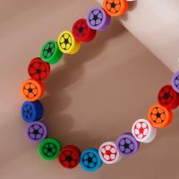 Polymer lerperler, Polymer Clay, du kan DIY, blandede farver, 10x4mm, Solgt Per Ca. 15.75 inch Strand