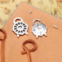 Zinc Alloy Pendants Clock plated DIY nickel lead & cadmium free Sold By PC