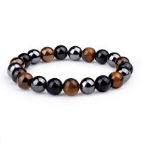 Gemstone Bracciali, Obsidian, with ferro Roccia & occhio di tigre, Cerchio, 4 pezzi & gioielli di moda & unisex, colori misti, 8mm, Venduto da set