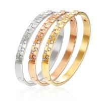 Titanium Staal Bangle, gepolijst, voor vrouw & met strass, meer kleuren voor de keuze, 58x6mm, Verkocht door PC