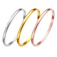 Titanium Stål Bangle, forgyldt, for kvinde, flere farver til valg, 58mm, Solgt af PC