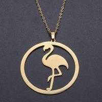 Titanium Steel Necklace titanium steel lobster clasp polished Unisex golden Length 45 cm Sold By PC