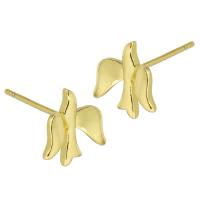 Brass Stud Earring Bird gold color plated fashion jewelry & DIY golden Sold By Lot