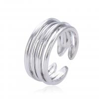 Žalvarinis Cuff Finger Ring, padengtą, Reguliuojamas & unisex, daugiau spalvų pasirinkimas, Pardavė PC