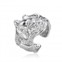 Messing Cuff fingerring, forgyldt, Justerbar & Unisex, flere farver til valg, 20.50mm, Solgt af PC