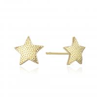 Prás Graí Earring, Star, plátáilte, do bhean, dathanna níos mó le haghaidh rogha, 7.70mm, Díolta De réir Péire