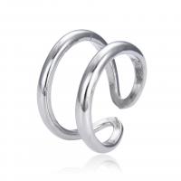 Žalvarinis Cuff Finger Ring, padengtą, Reguliuojamas & unisex & tuščiaviduris, daugiau spalvų pasirinkimas, Pardavė PC