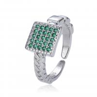 Cubi Circonia Micro Pave anello in ottone, placcato, Regolabile & unisex & Micro spianare cubic zirconia, nessuno, Venduto da PC