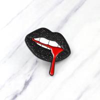 Enamel Brooch Zinc Alloy Lip for woman nickel lead & cadmium free Sold By Lot