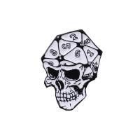 Enamel Brooch Zinc Alloy Skull Unisex nickel lead & cadmium free Sold By Lot