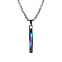 Hommes Pull Collier chaîne, Acier titane, avec Pendentif en alliage de zinc, Placage, pour homme, plus de couleurs à choisir, 4x39mm, Longueur Environ 27.6 pouce, Vendu par PC