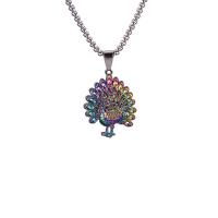 Titanium Steel Sweater Necklace with zinc alloy bail colorful plated & for man multi-colored Length Approx 27.6 Inch Sold By PC