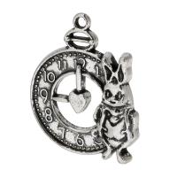 Zinc Alloy Pendler, antik sølv farve forgyldt, Unisex & hule, sølv, nikkel, bly & cadmium fri, 25x32x3mm, Hole:Ca. 2mm, Solgt af KG