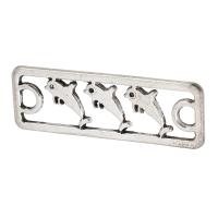 Zinco-Alloy-Connettore, lega in zinco, Rettangolo, placcato argento antico, DIY & 1/1 anello del connettore & cavo, argento, assenza di nichel,piombo&cadmio, 34x11x1mm, Foro:Appross. 3mm, Venduto da kg