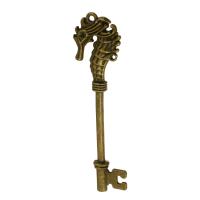 Zinc Alloy Key Pendler, Nøgle, antik bronze farve forgyldt, Unisex, nikkel, bly & cadmium fri, 20x71x5mm, Hole:Ca. 2mm, Solgt af KG