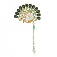 Glazuur broche, Zinc Alloy, met Schelp & Zoetwater Parel, gold plated, verschillende stijlen voor de keuze & met strass, gemengde kleuren, nikkel, lood en cadmium vrij, Verkocht door PC