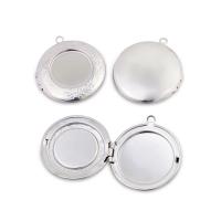 Fashion Locket Pendants 316 Stainless Steel Round polished fashion jewelry & DIY & Unisex original color 32mm Sold By PC