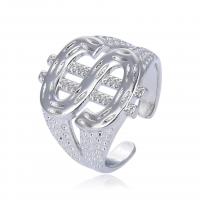 Žalvarinis Cuff Finger Ring, Dolerio ženklas, padengtą, Reguliuojamas & unisex, daugiau spalvų pasirinkimas, Pardavė PC